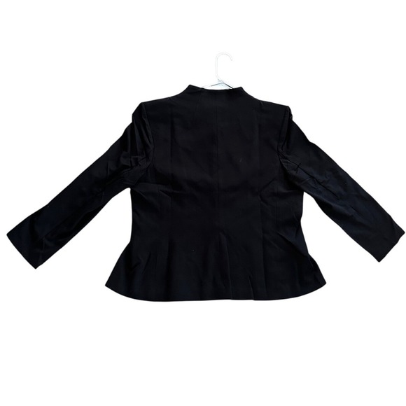 Mary Crafts Black Peplum Blazer Split Mandarin Collar Size 20 DR528C - Picture 4 of 4